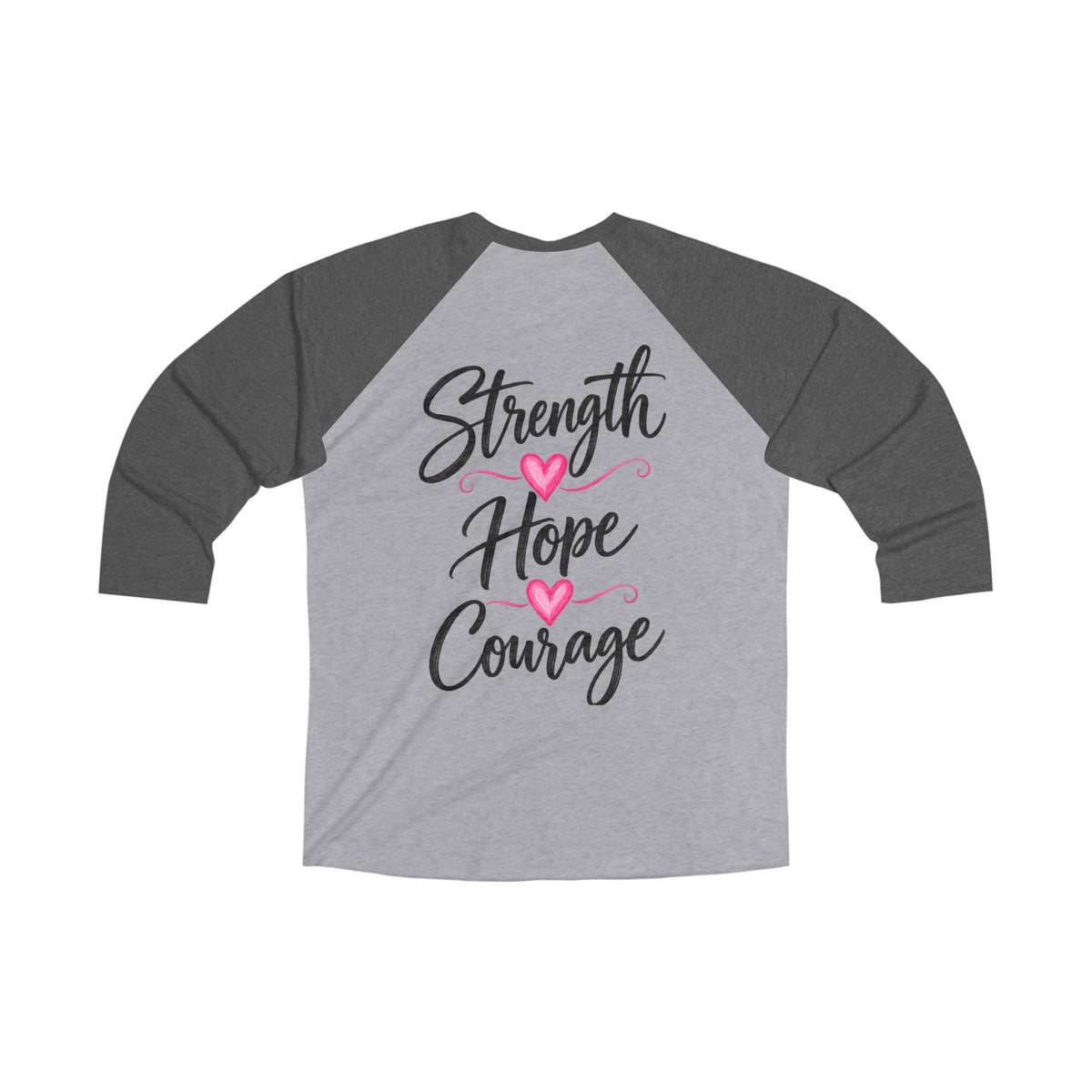 River Strong Breast Cancer Awareness 3/4 Sleeve Raglan Tee