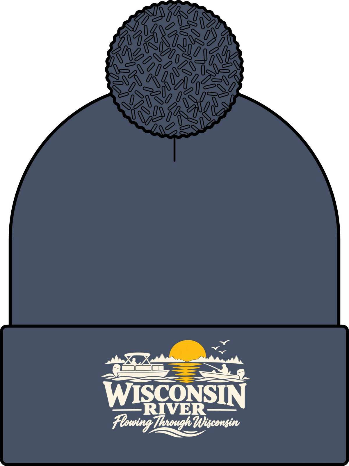 Wisconsin River Pom Beanie